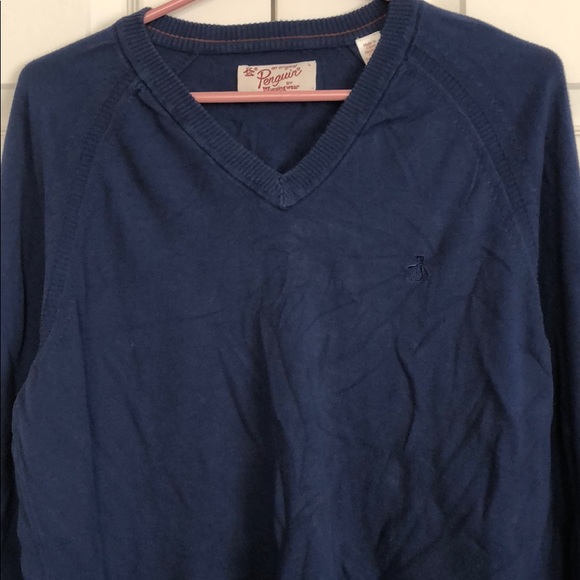 Men’s Penguin v-neck long sleeve size large - Picture 3 of 3